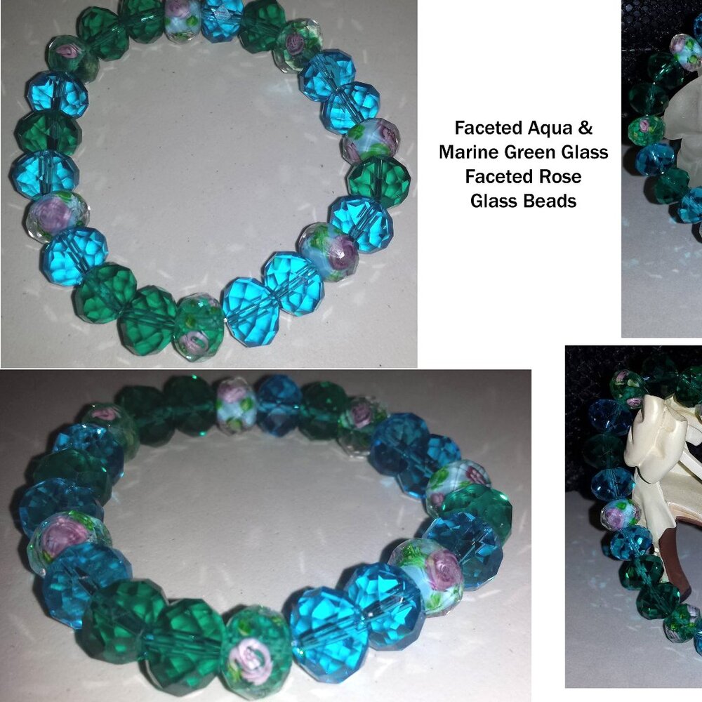 Tdd Custom Made One Size Fits Most Rose Aqua Gree… - image 3